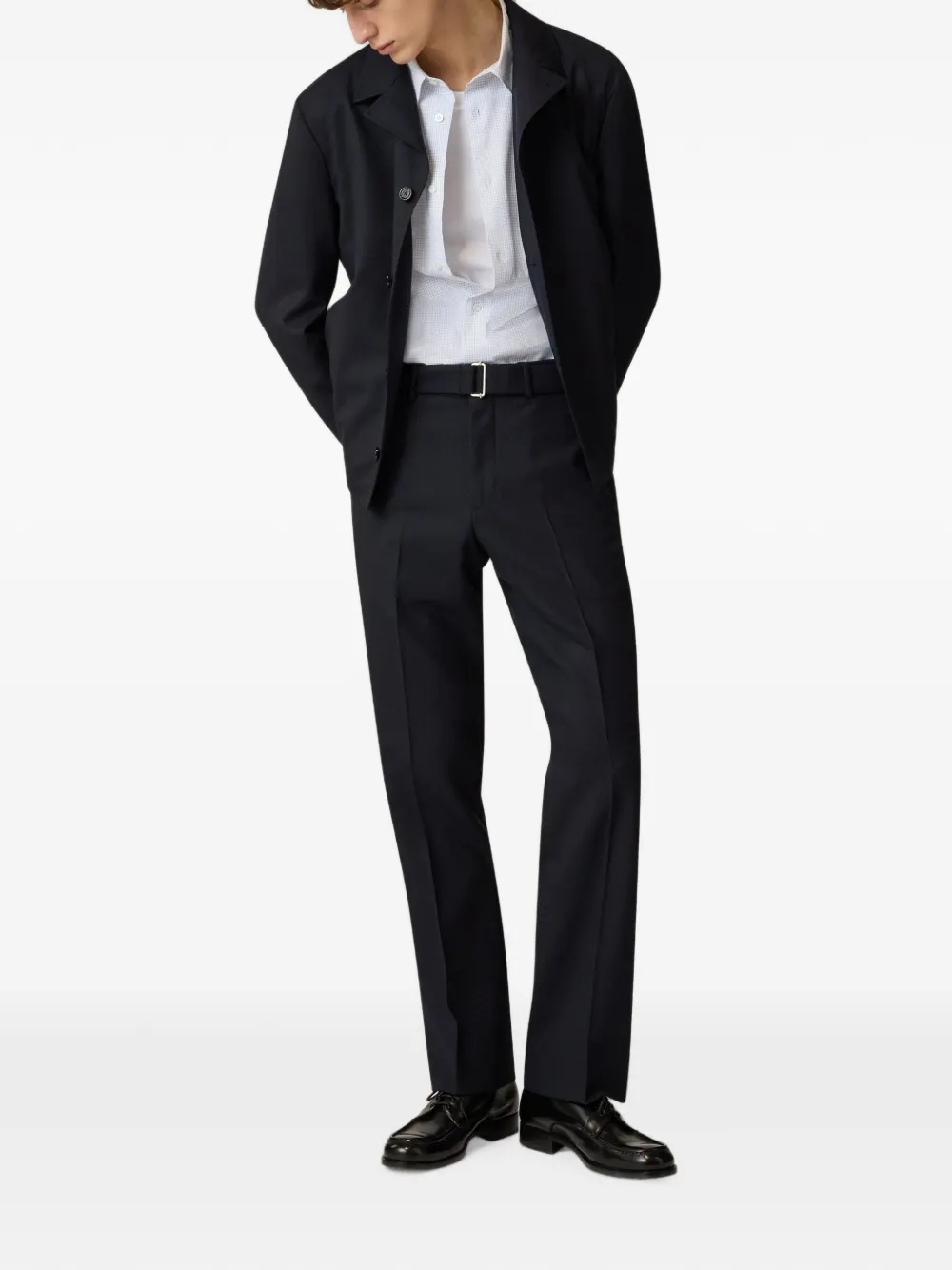 Lardini flat-front straight-leg trousers Blauw