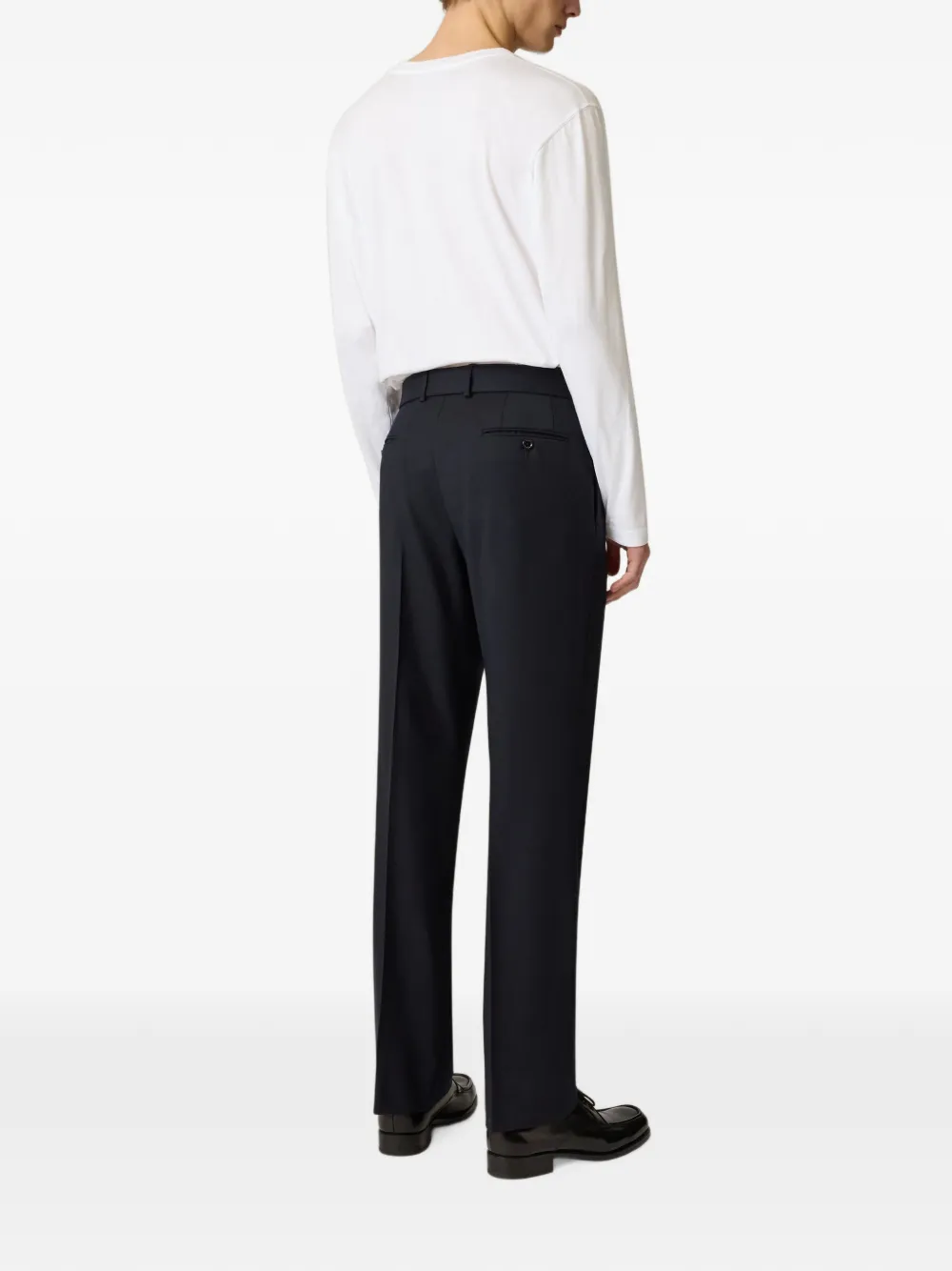 Lardini flat-front straight-leg trousers Blauw