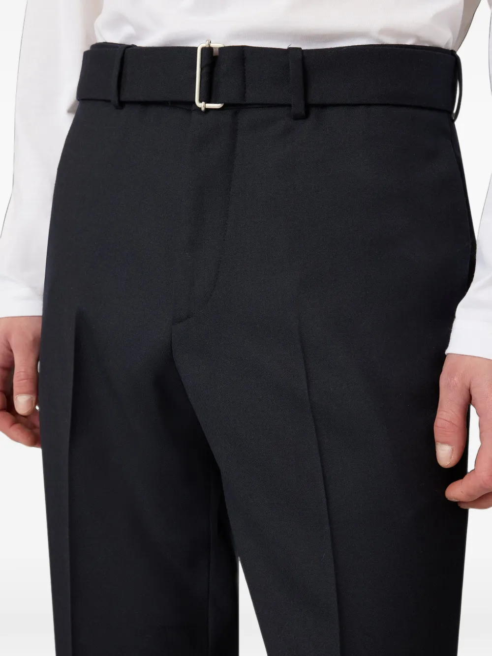 Lardini flat-front straight-leg trousers Blauw