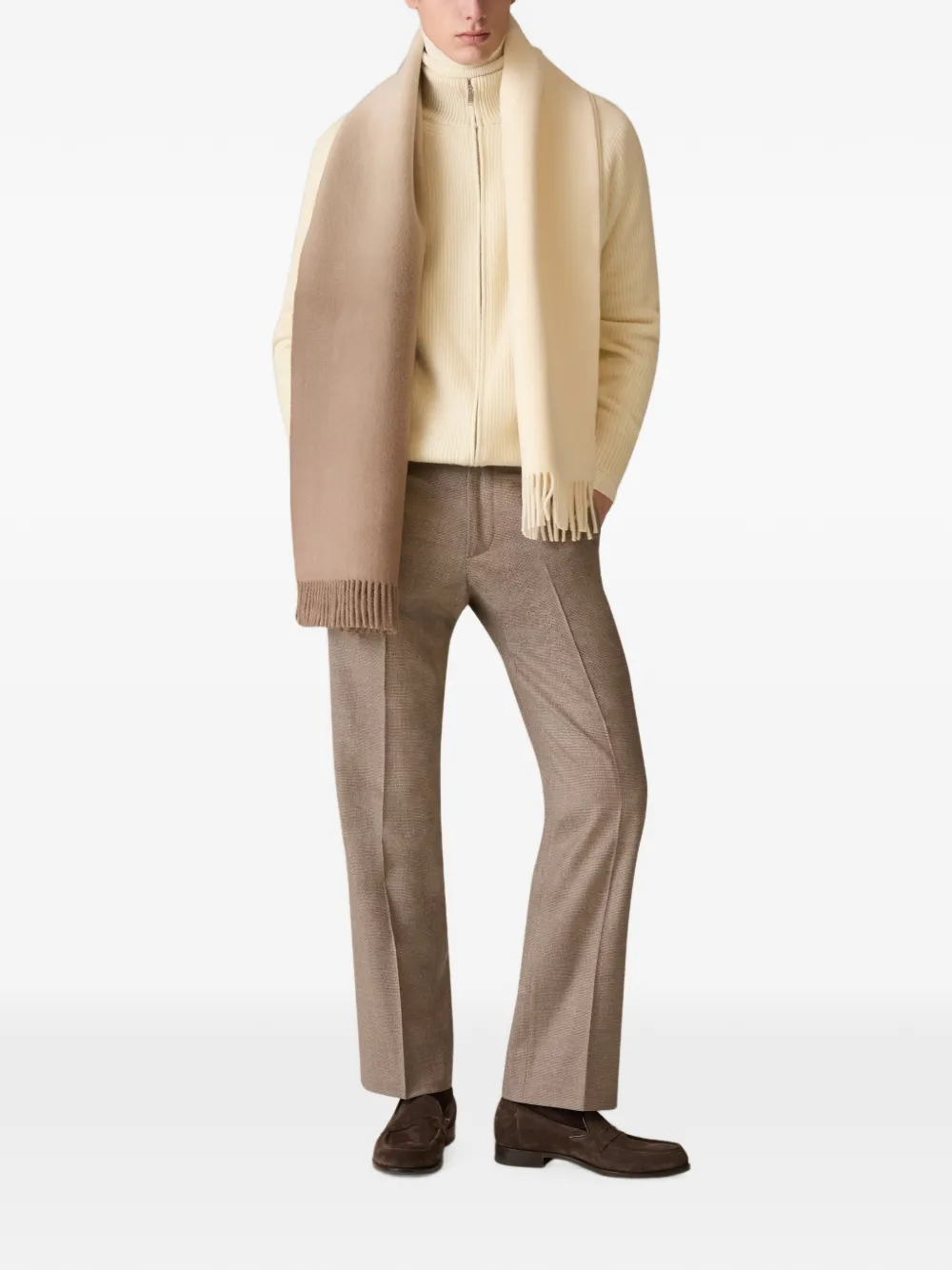 Lardini houndstooth straight-leg trousers Bruin