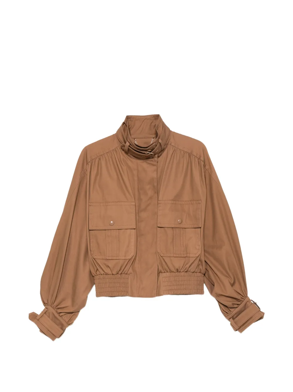 ZIMMERMANN Valiant Drill buckled-collar cropped jacket - Marrone