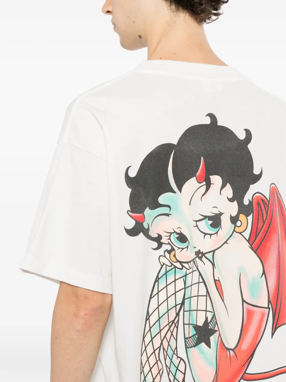SAINT MXXXXXX Betty Boop-print T-shirt Wit