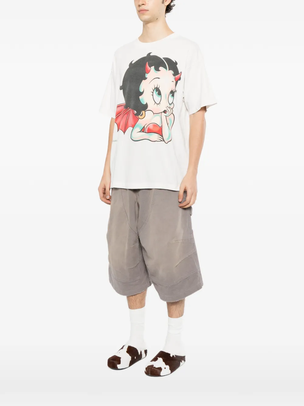 SAINT MXXXXXX Betty Boop-print T-shirt Wit