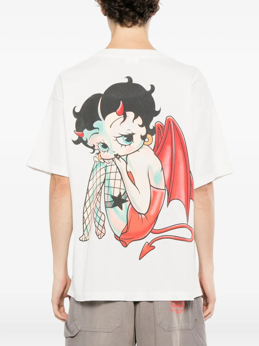 SAINT MXXXXXX Betty Boop-print T-shirt Wit