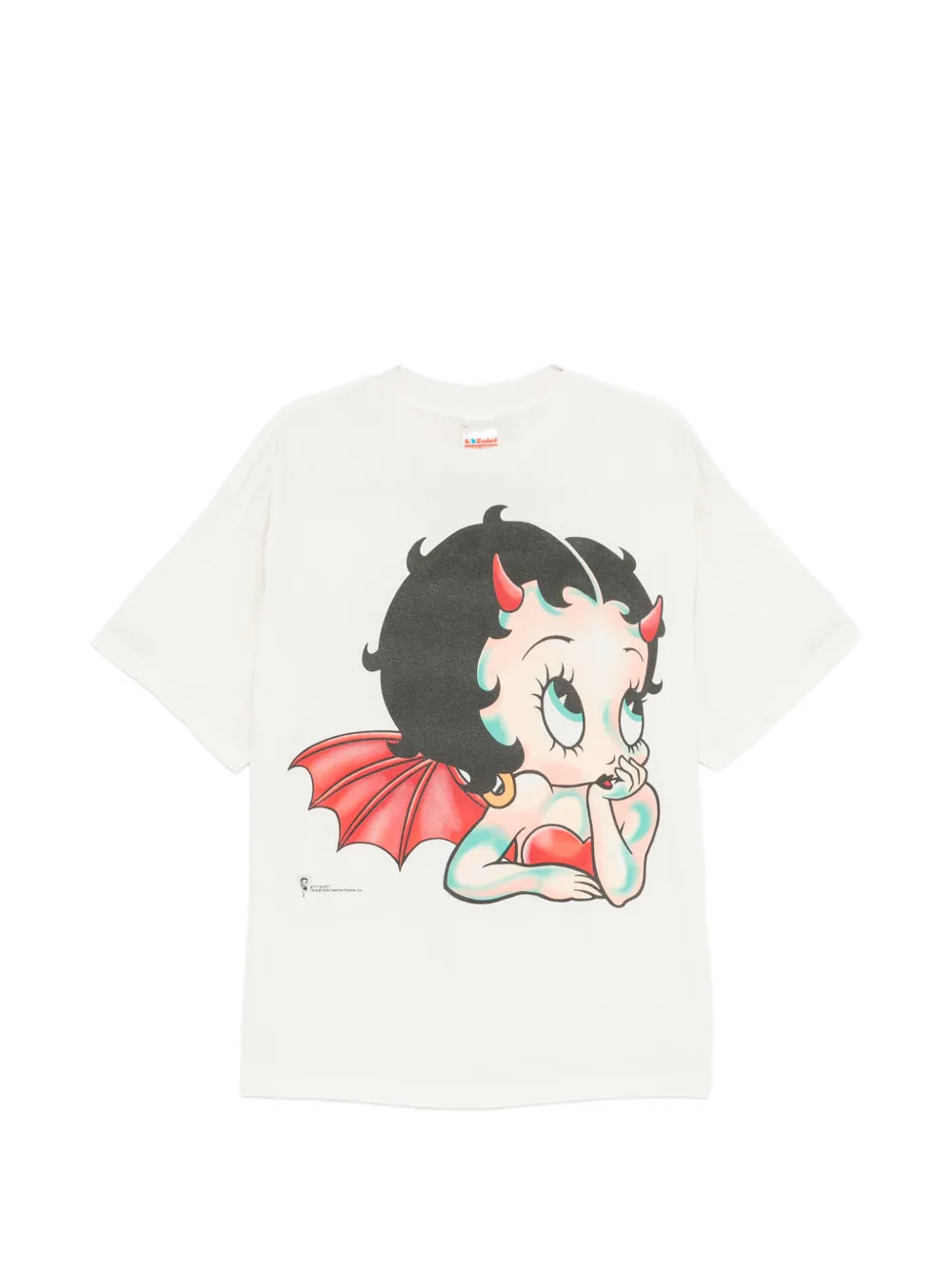 SAINT MXXXXXX Betty Boop-print T-shirt Wit