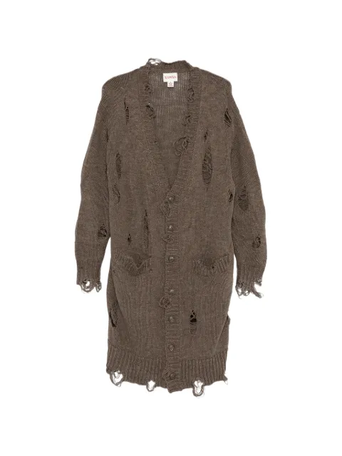 KAMIYA  distressed-knit cardigan