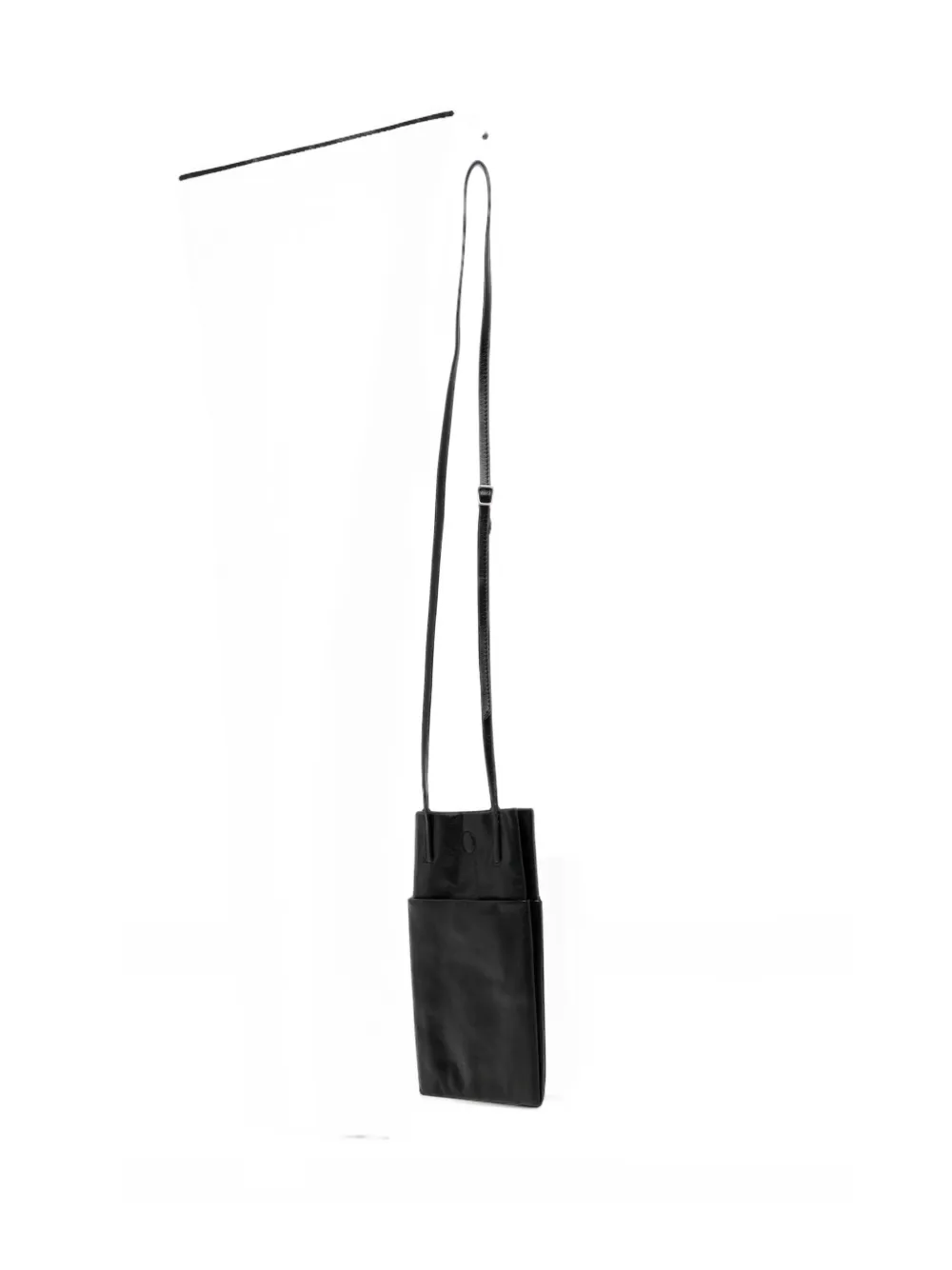LEMAIRE book pouch in grained cow leather Zwart