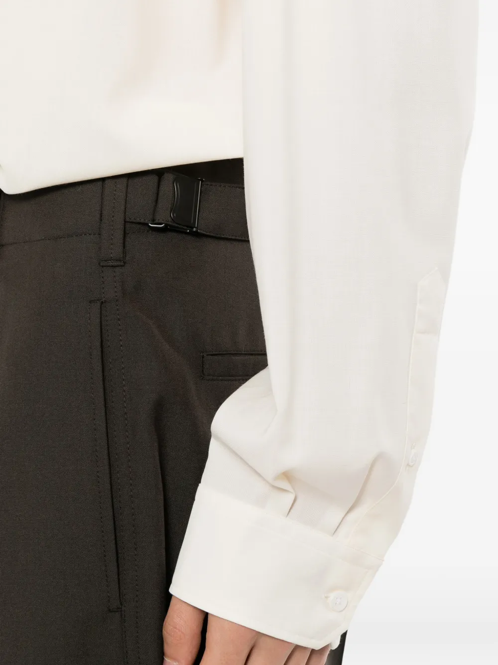 LEMAIRE single pleat tailored pants Bruin