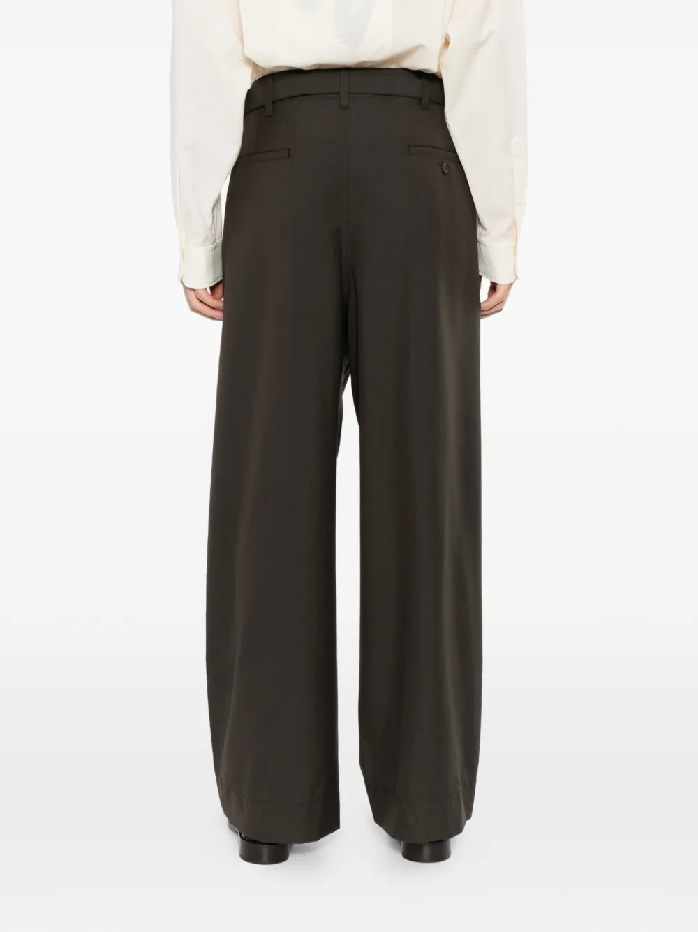 LEMAIRE single pleat tailored pants Bruin
