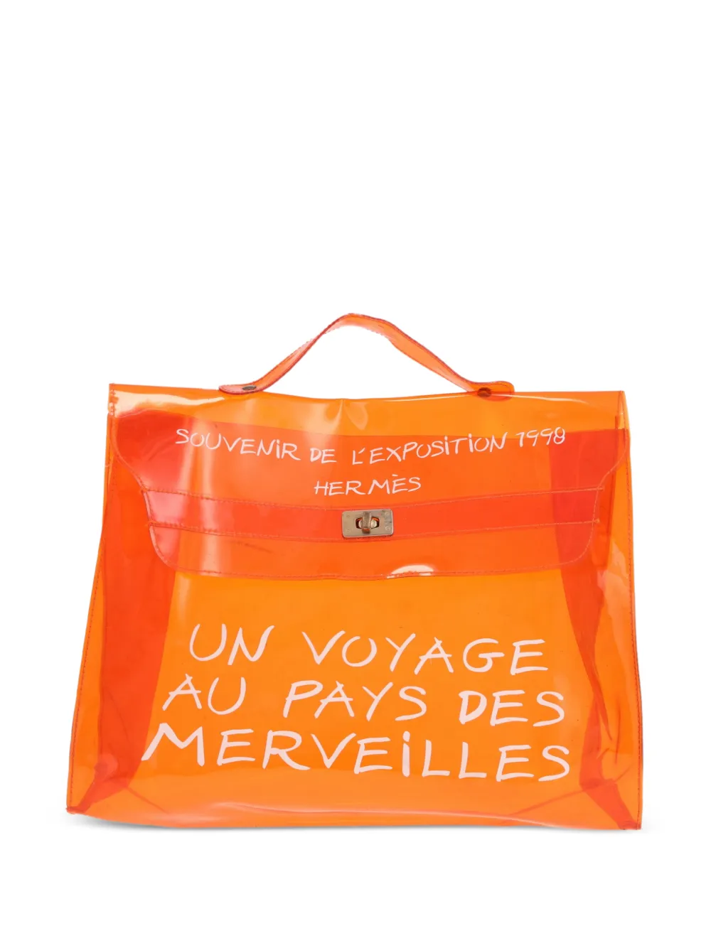 Hermès Pre-Owned cabas Kelly en vinyle (1998) - Orange