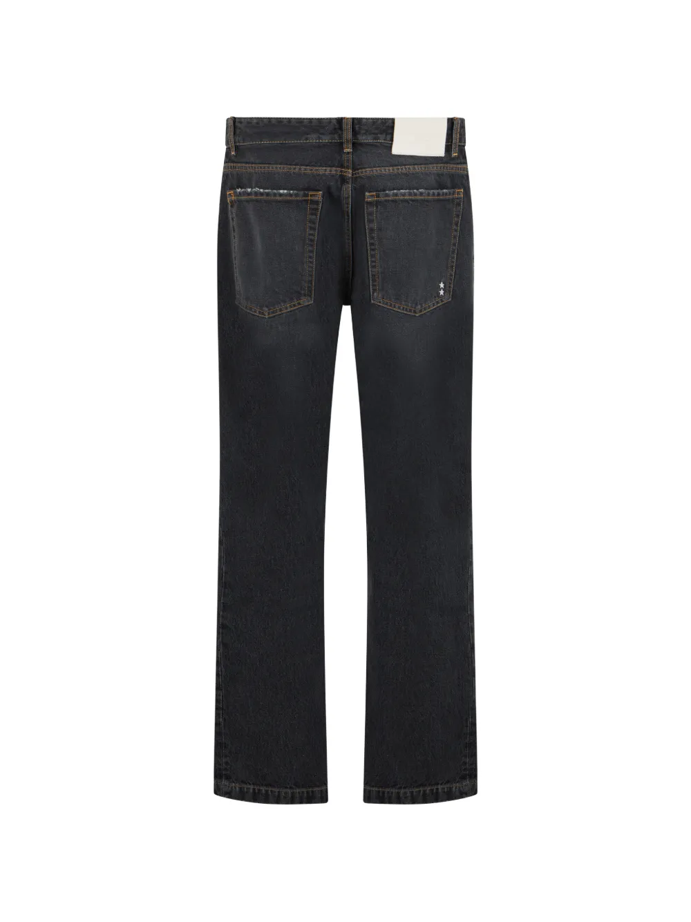 ICON DENIM Iann gerafelde jeans Zwart