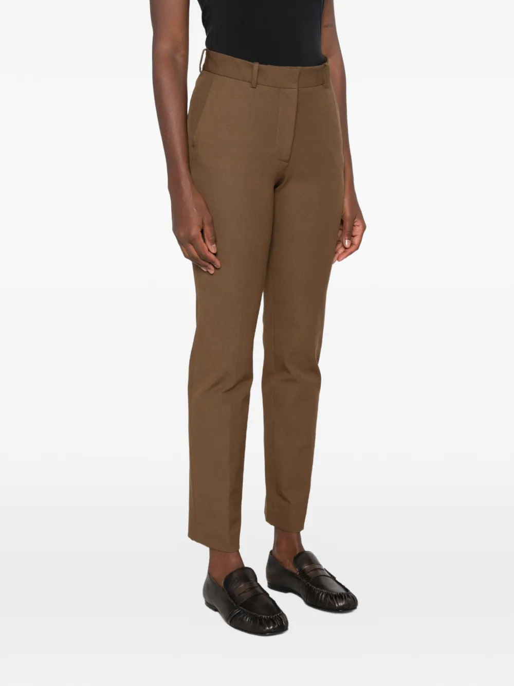 JOSEPH Coleman slim-fit pantalon Bruin