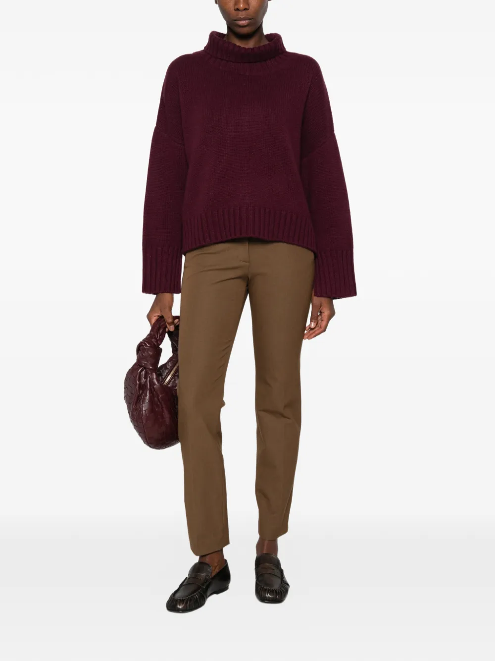 JOSEPH Coleman slim-fit pantalon Bruin