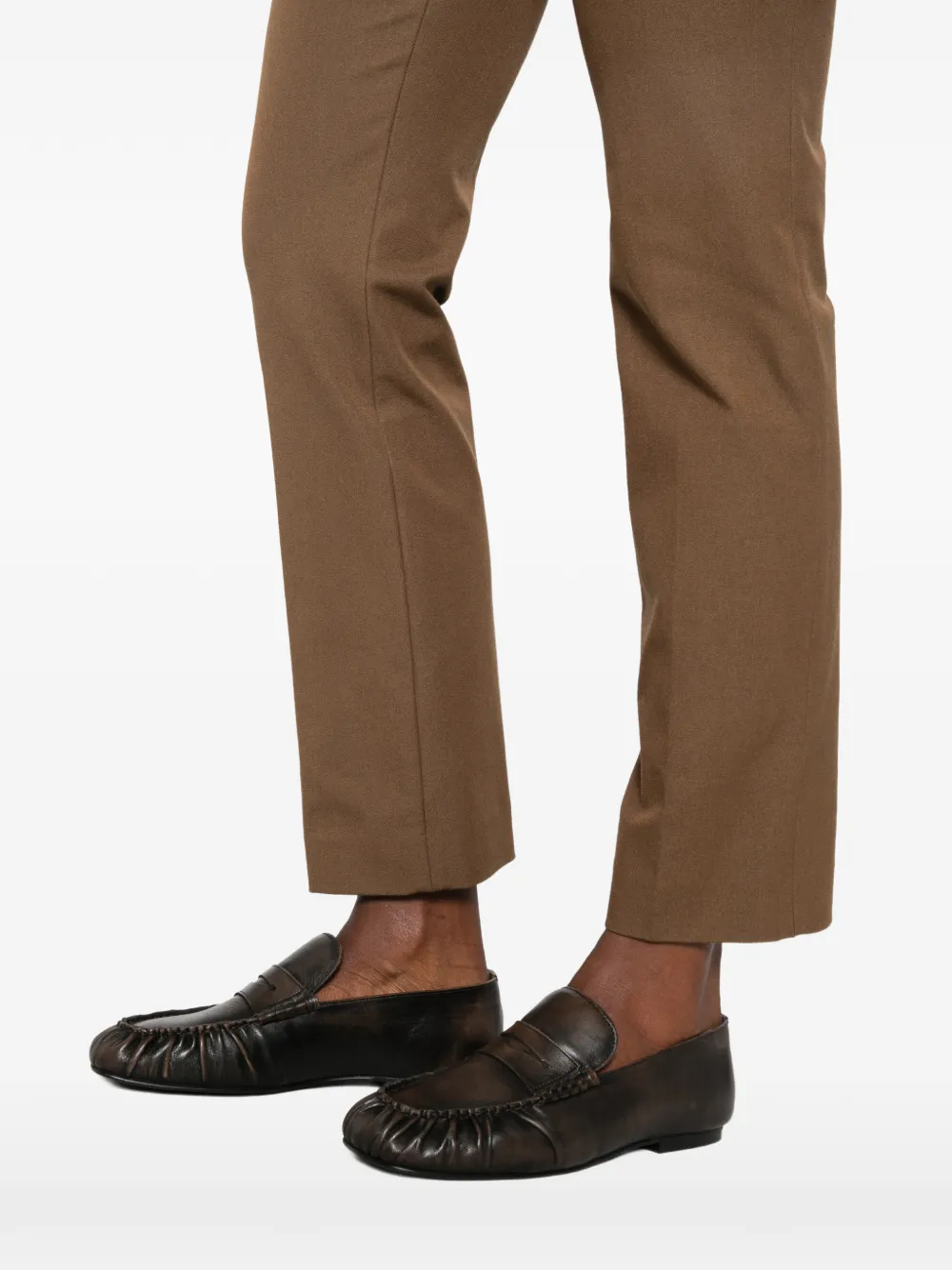 JOSEPH Coleman slim-fit pantalon Bruin