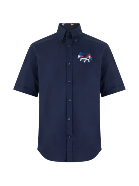 Paul & Shark logo-embroidered button-down shirt