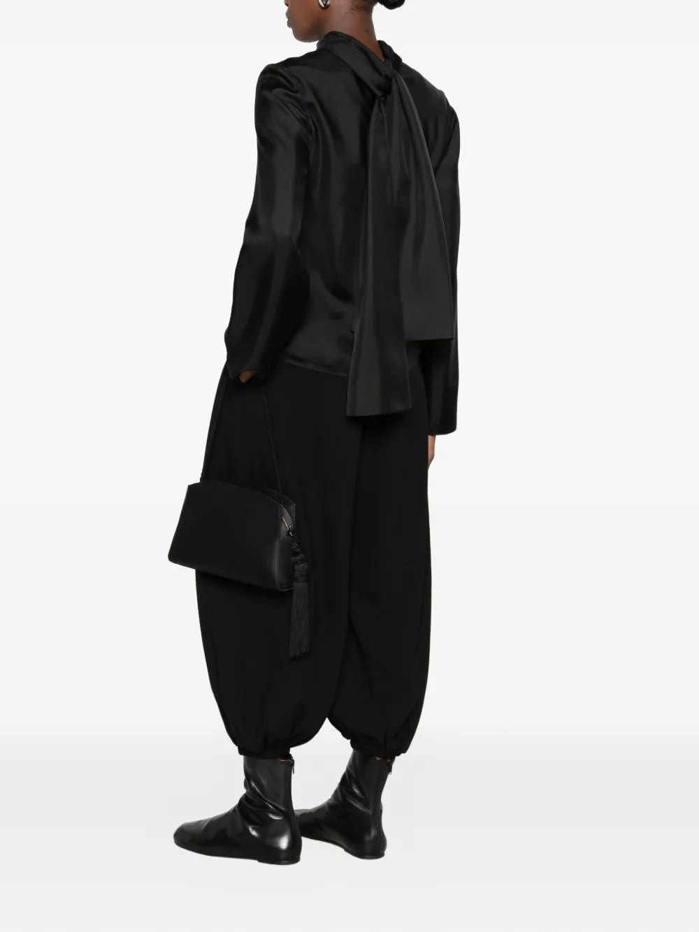 Róhe foulard-detail long-sleeve blouse