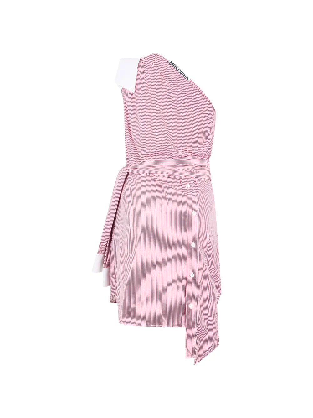 Moschino Gestreepte asymmetrische jurk Rood