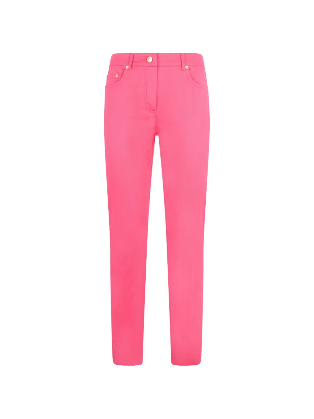 Moschino logo-plaque straight-leg trousers