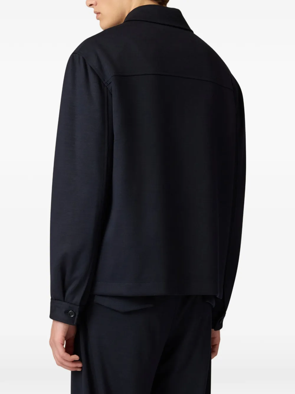 Lardini Easy Wear gewatteerd shirtjack Blauw