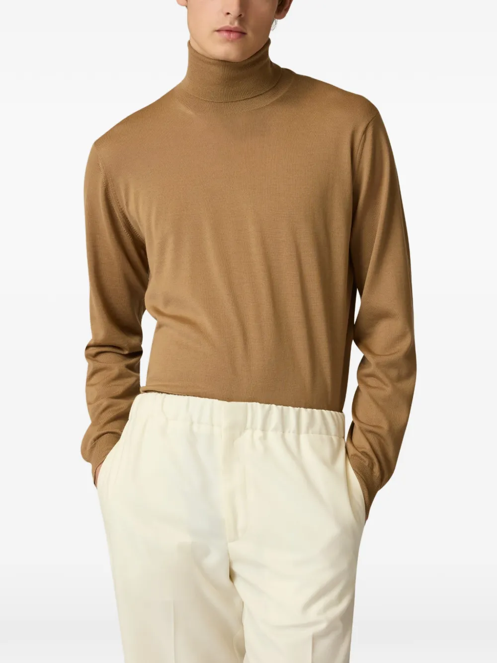 Lardini wool turtleneck sweater Bruin