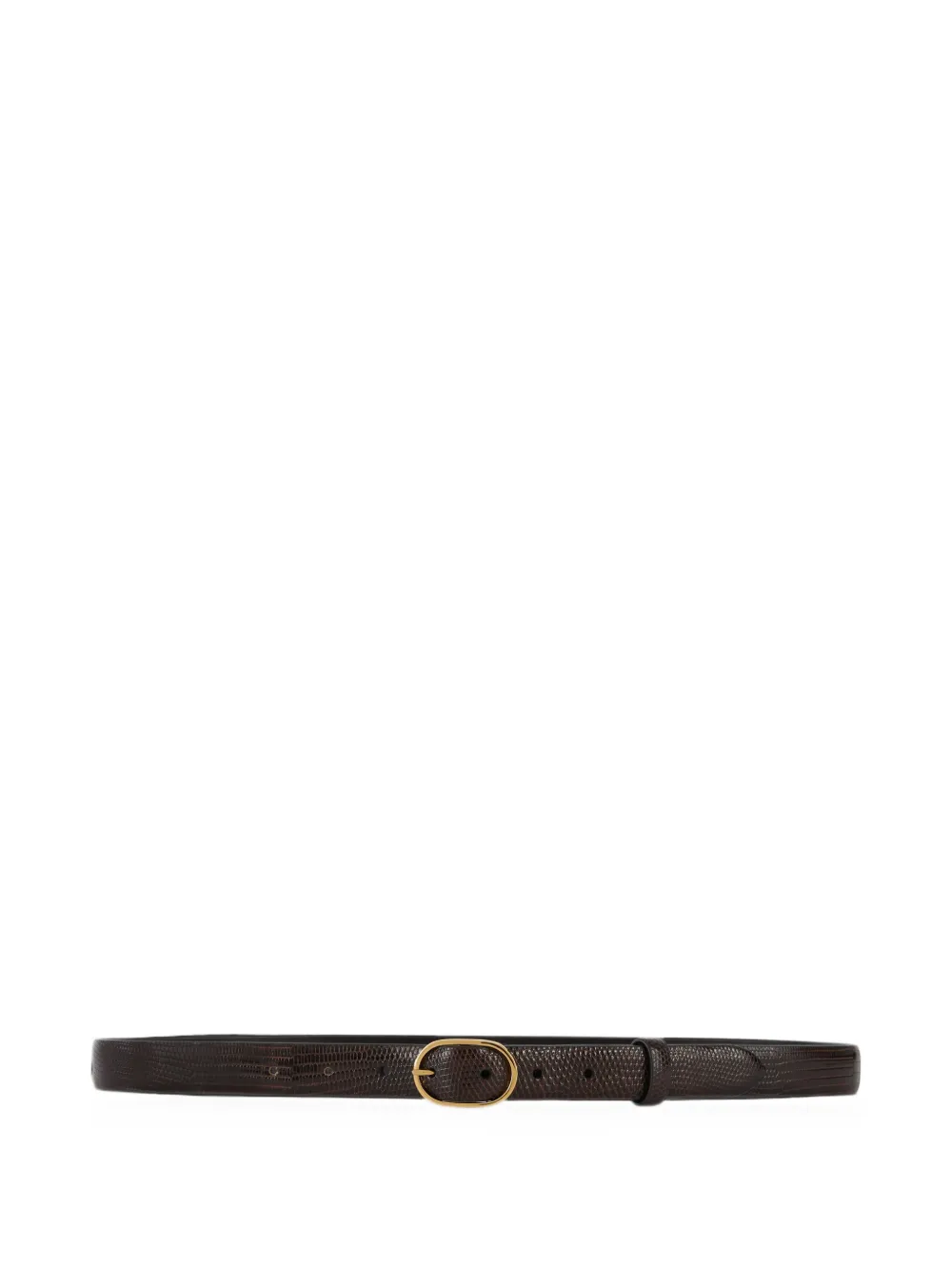 Lardini lizard-effect leather belt - Marrone