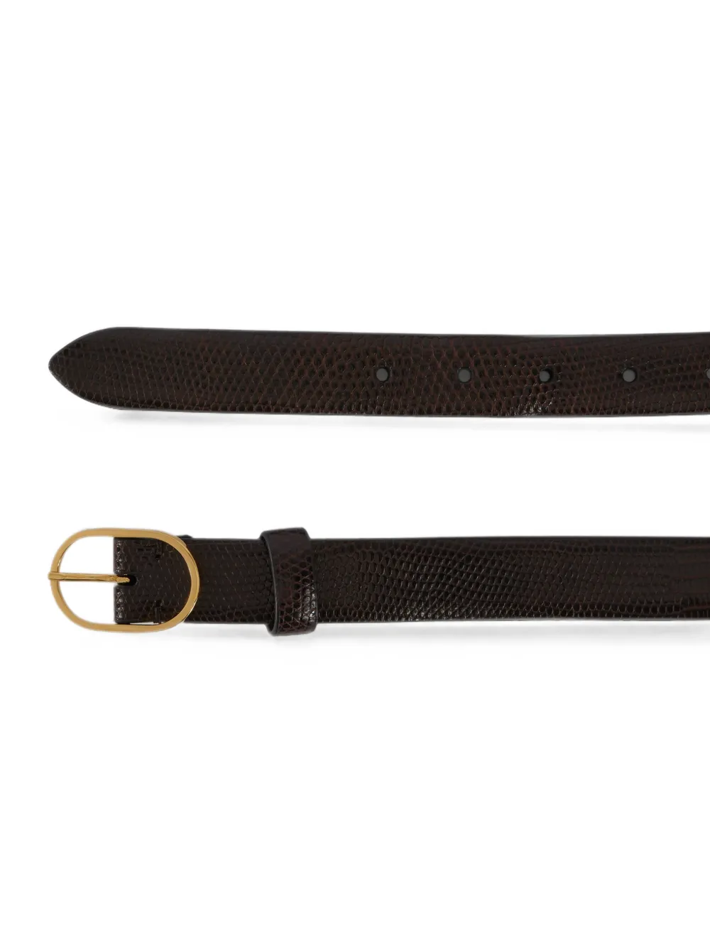 Lardini lizard-effect leather belt Bruin