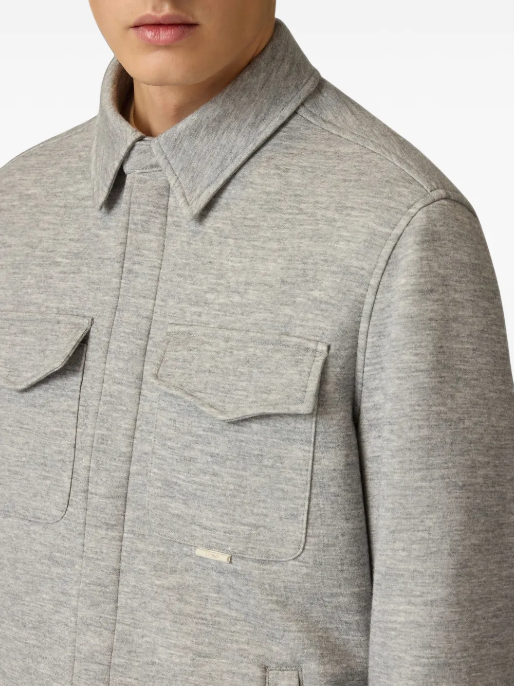 Lardini Easy Wear gewatteerd shirtjack Grijs