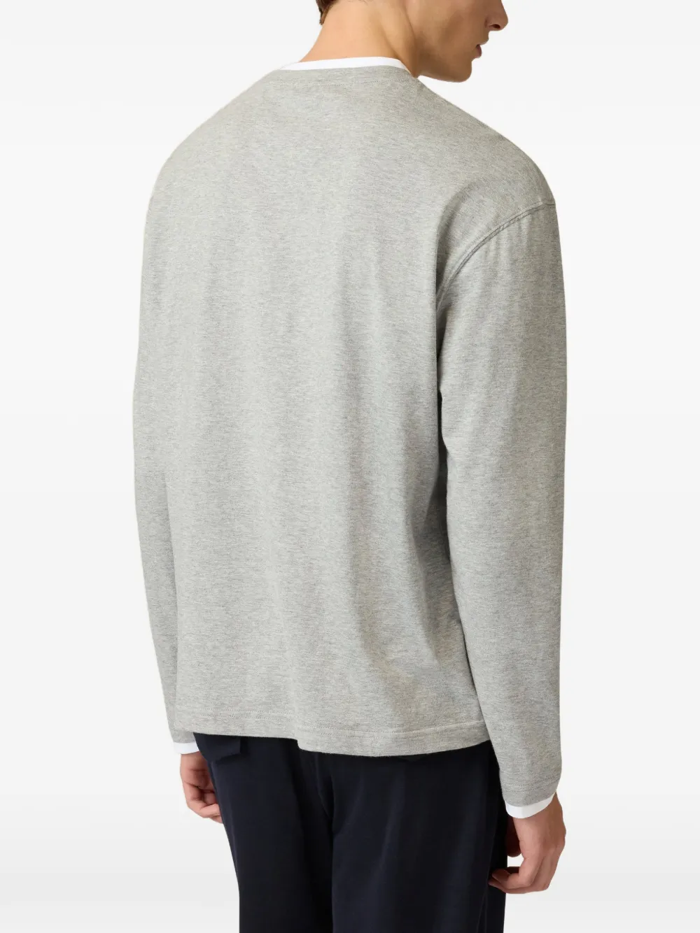 Lardini long-sleeve cotton T-shirt Grijs