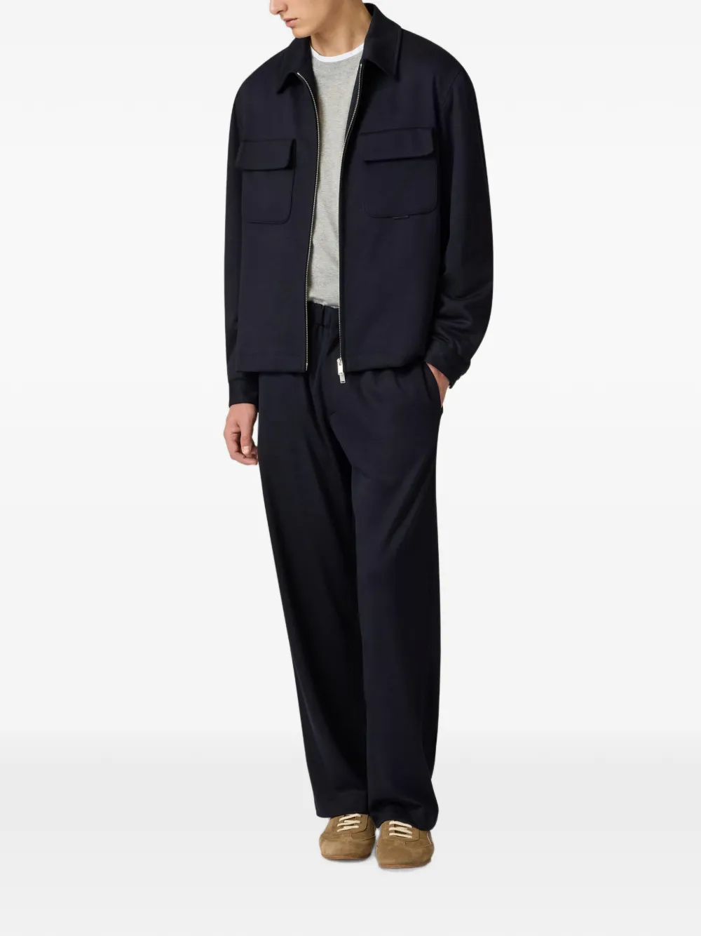 Lardini long-sleeve cotton T-shirt Grijs