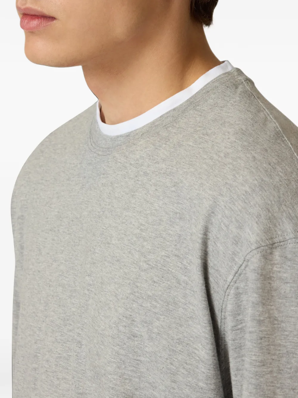 Lardini long-sleeve cotton T-shirt Grijs