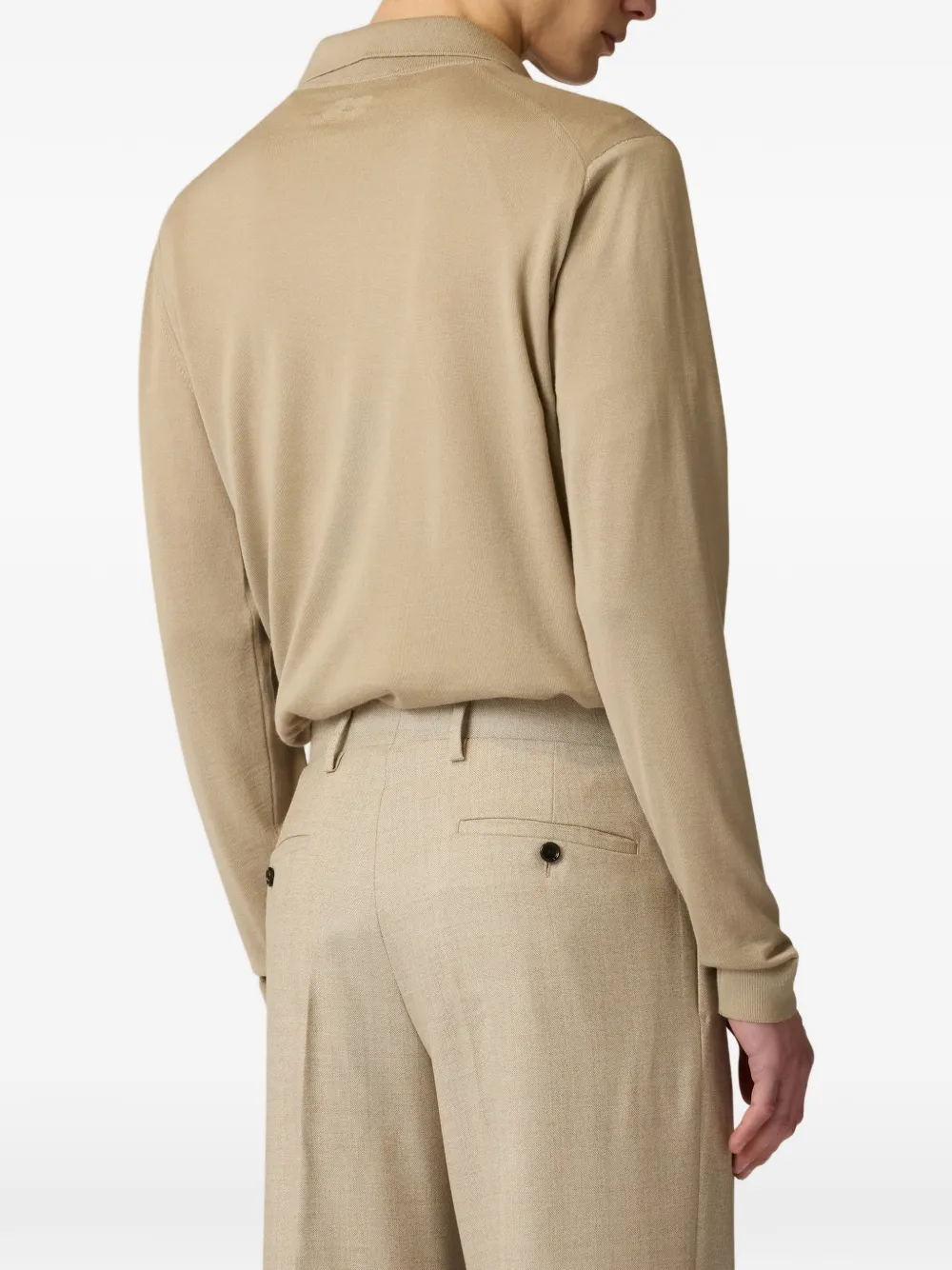 Lardini wool knitted shirt Beige