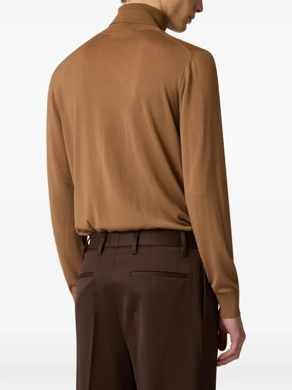 Lardini fine-knit turtleneck sweater Bruin