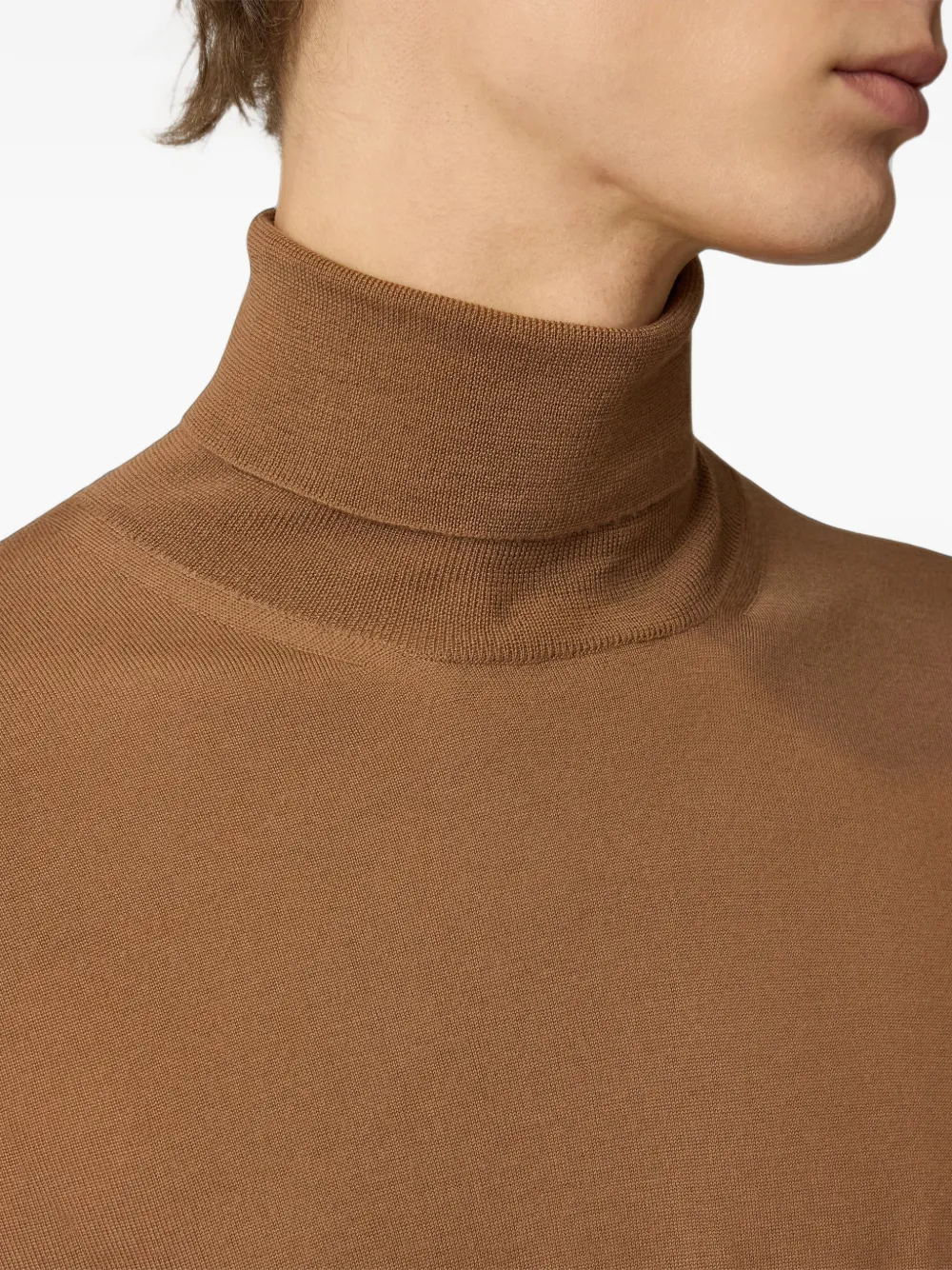 Lardini fine-knit turtleneck sweater Bruin