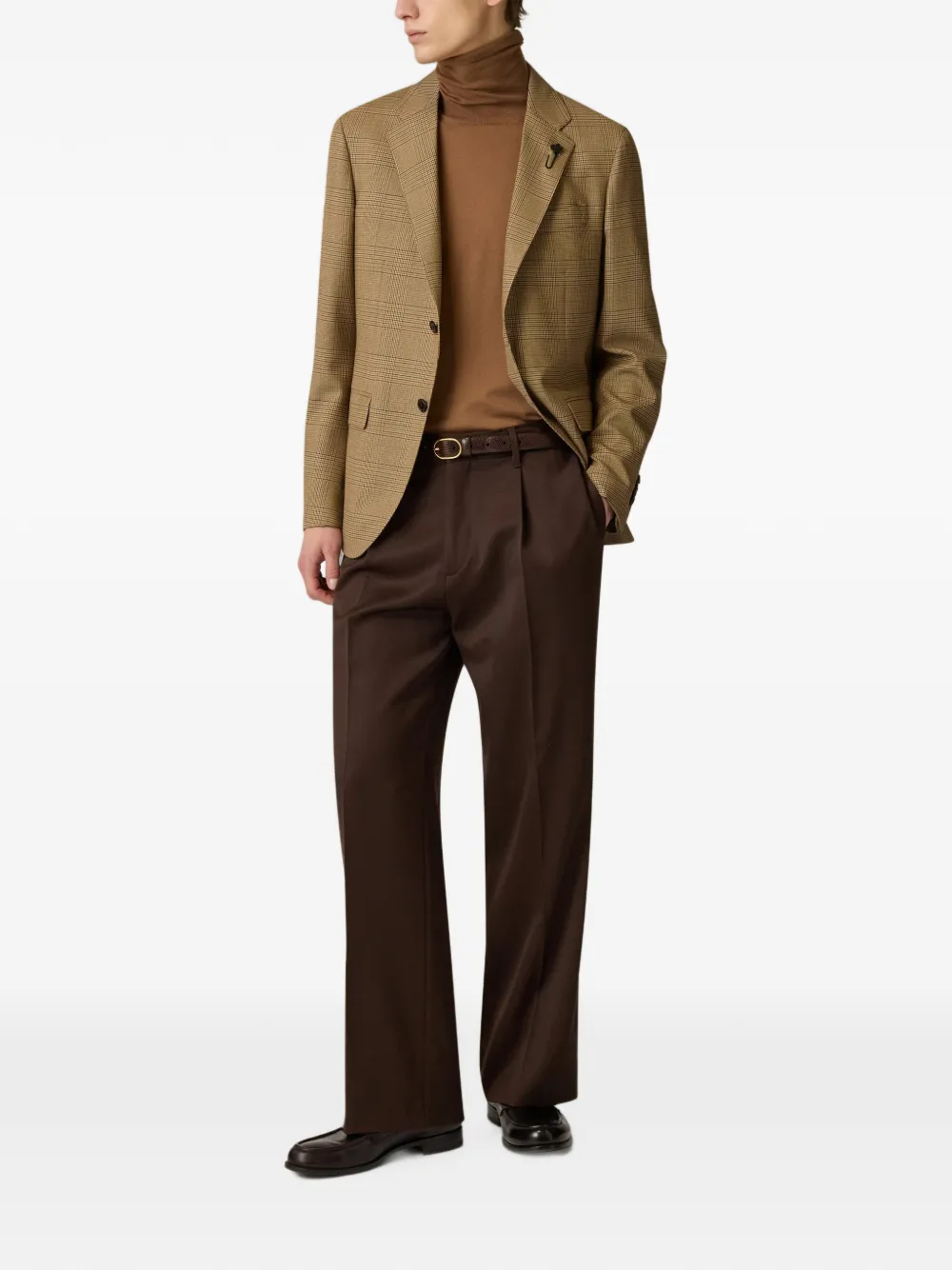 Lardini fine-knit turtleneck sweater Bruin