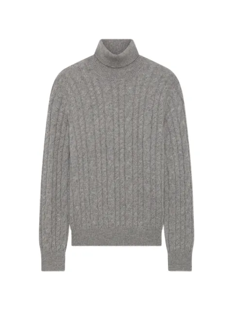 Lardini pull en maille torsadée à col roulé