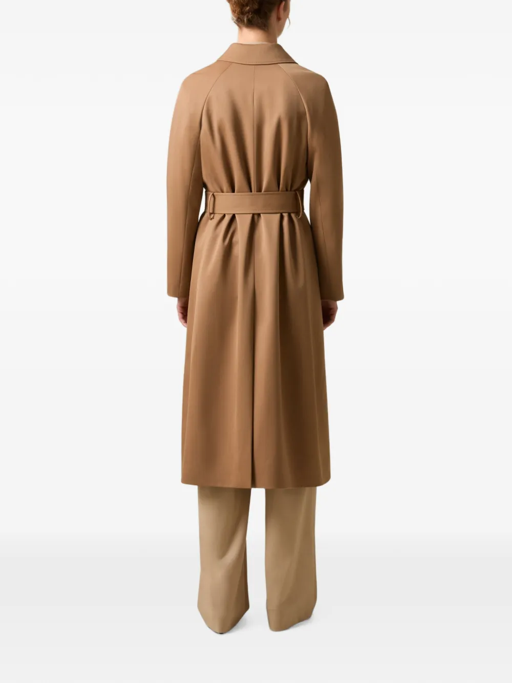 Lardini belted wool trench coat Beige