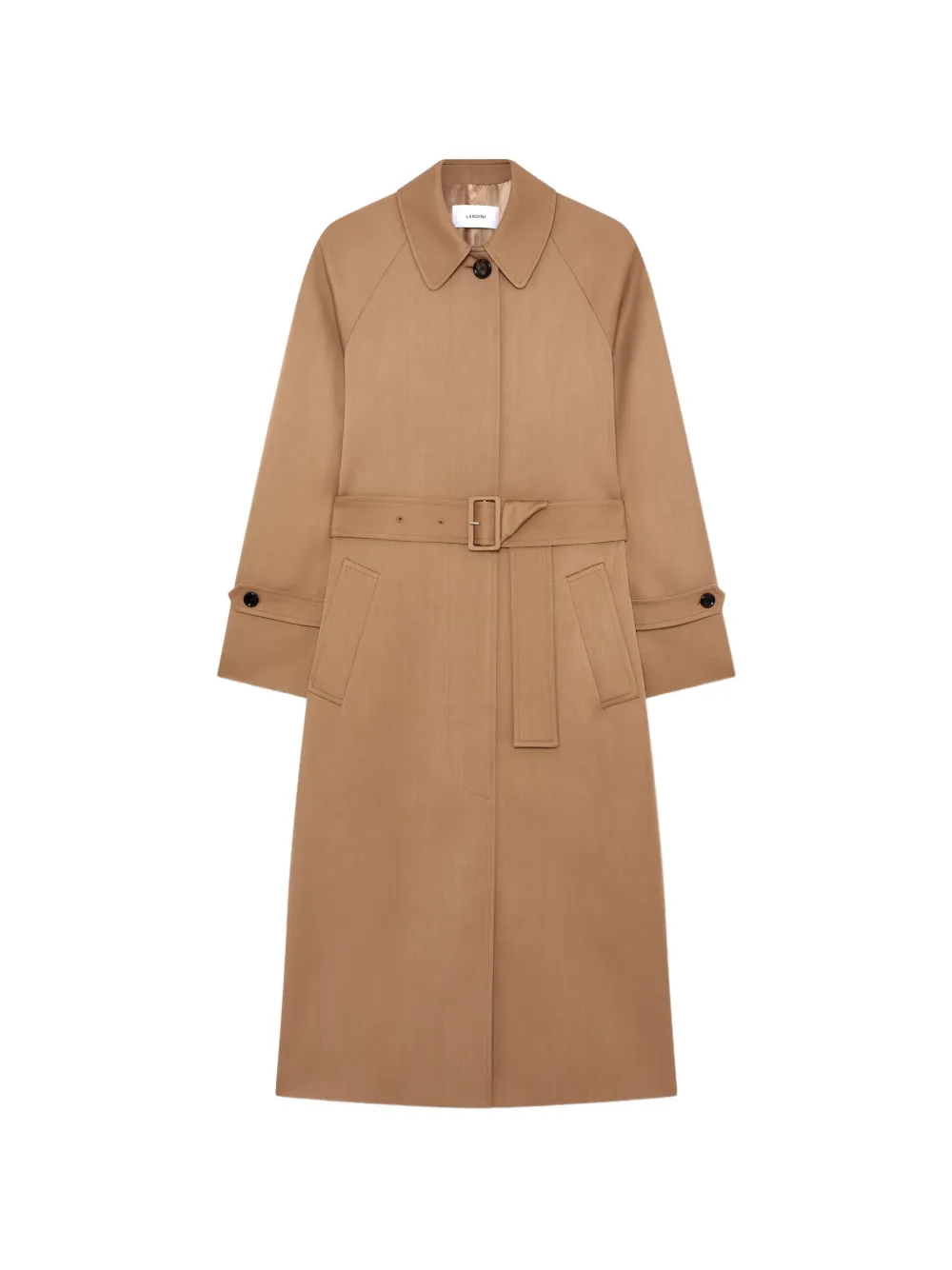 Lardini belted wool trench coat