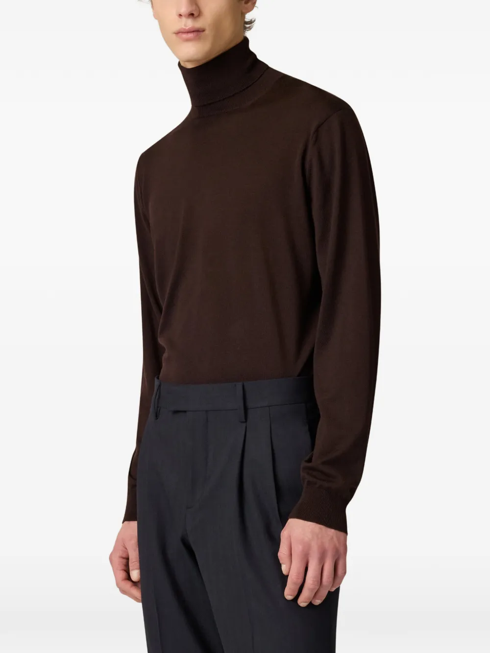 Lardini wool turtleneck sweater Bruin