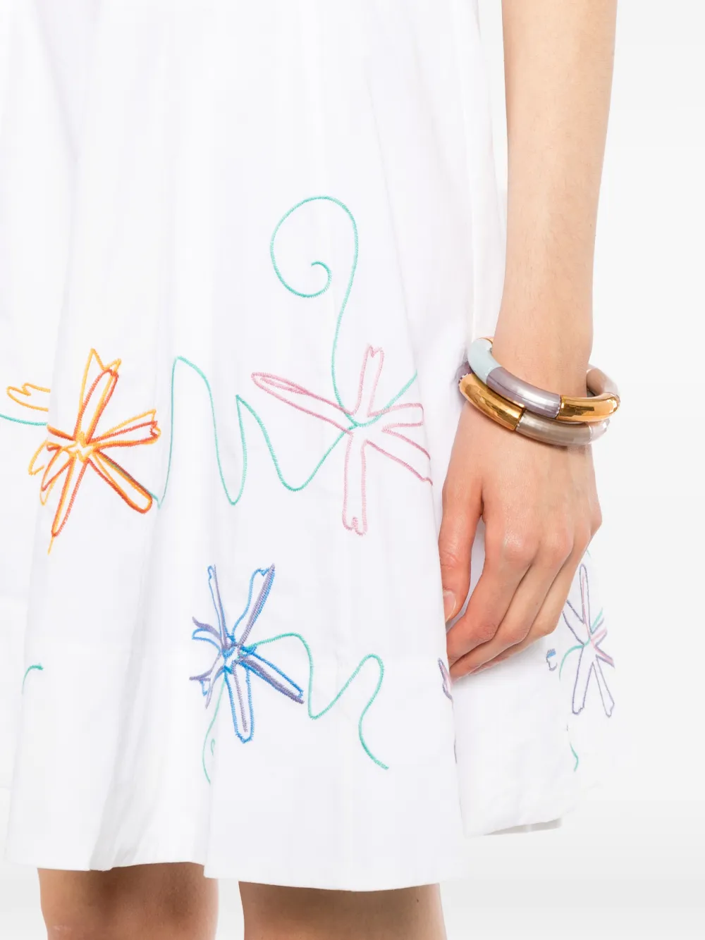 STAUD Mini-jurk Wit
