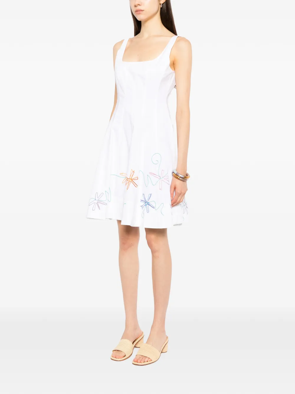 STAUD Mini-jurk Wit