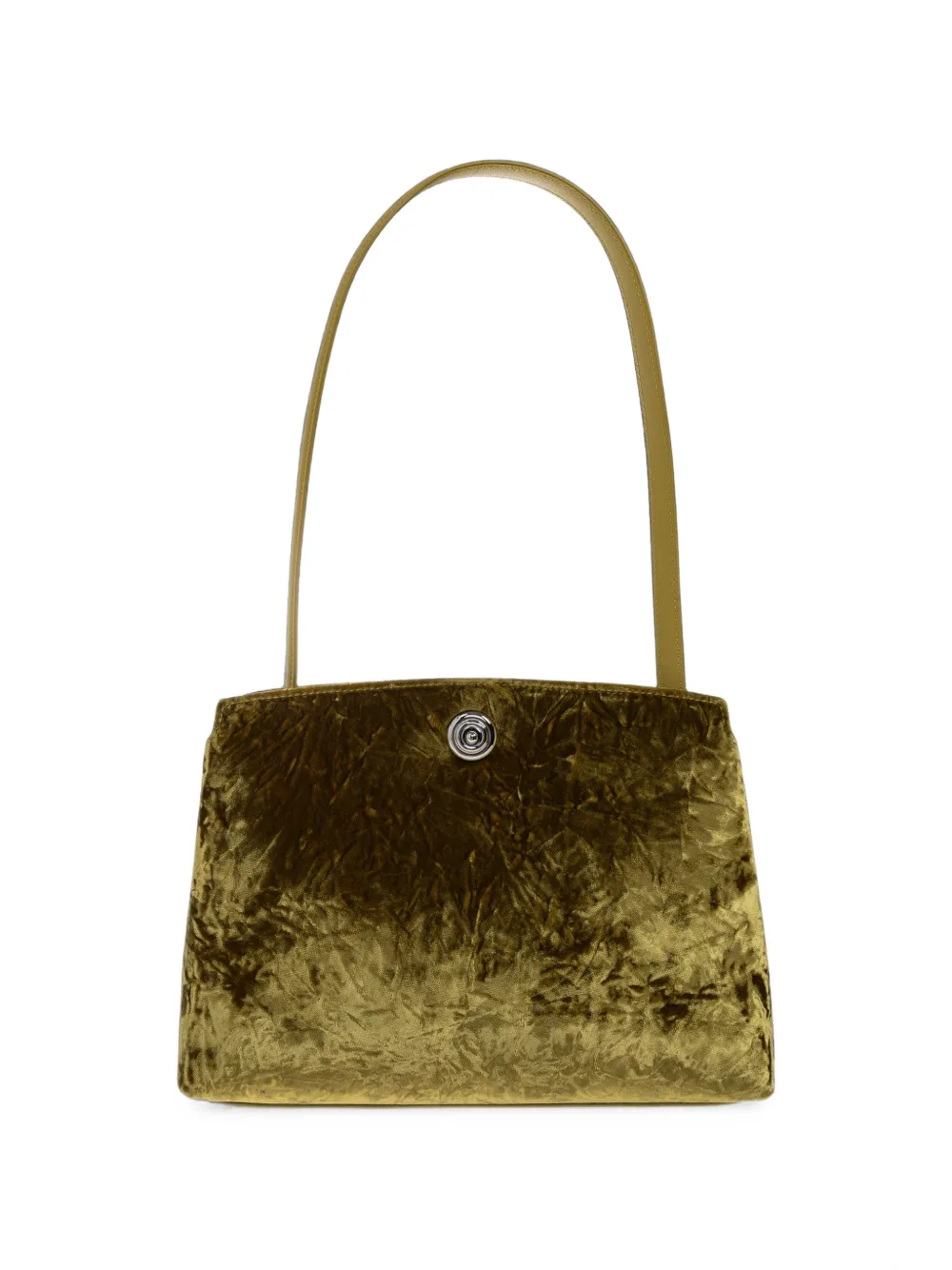Liffner Pushlock Velvet Shoulder Bag In Grün