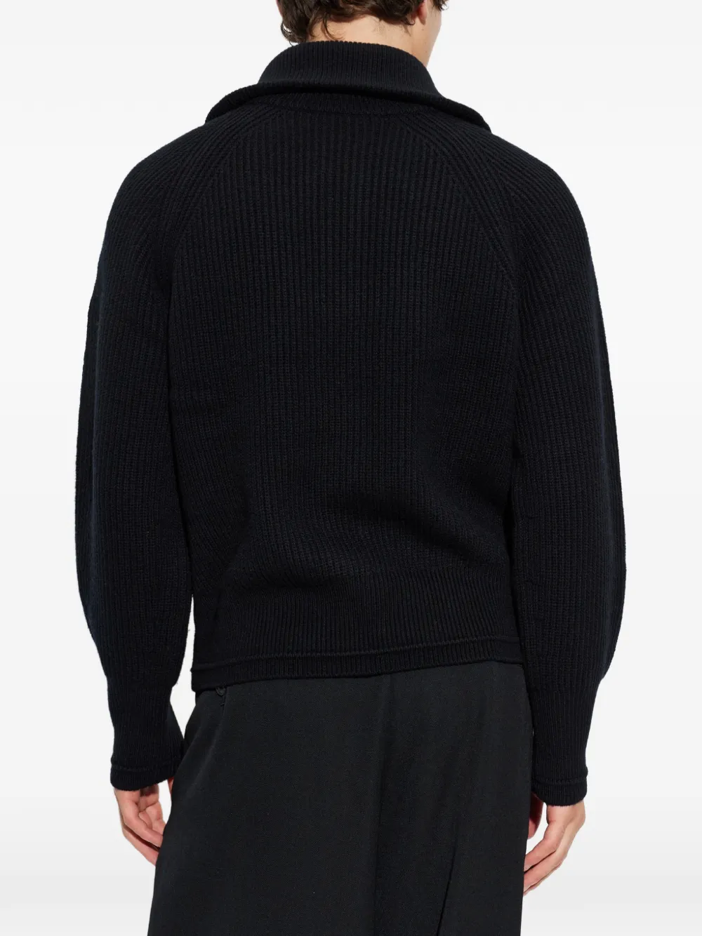 ENTIRE STUDIOS ribbed-knit wool sweater Zwart