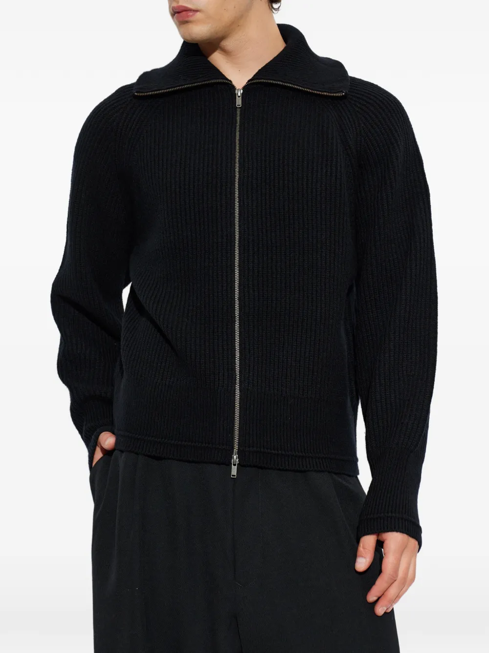 ENTIRE STUDIOS ribbed-knit wool sweater Zwart