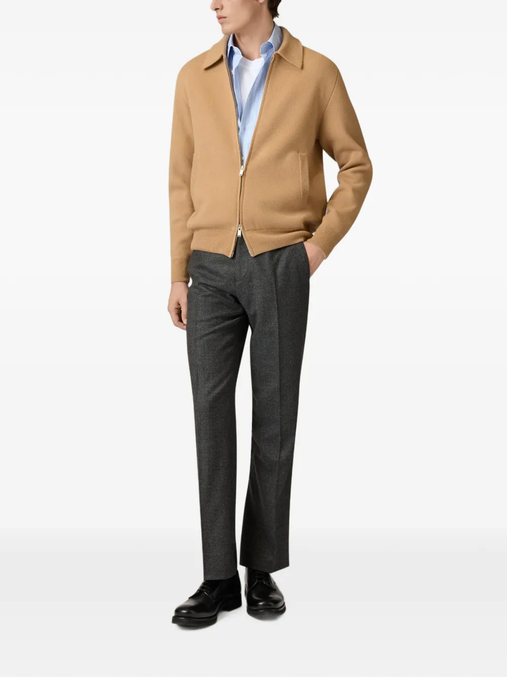 Lardini flat-front straight-leg trousers Grijs