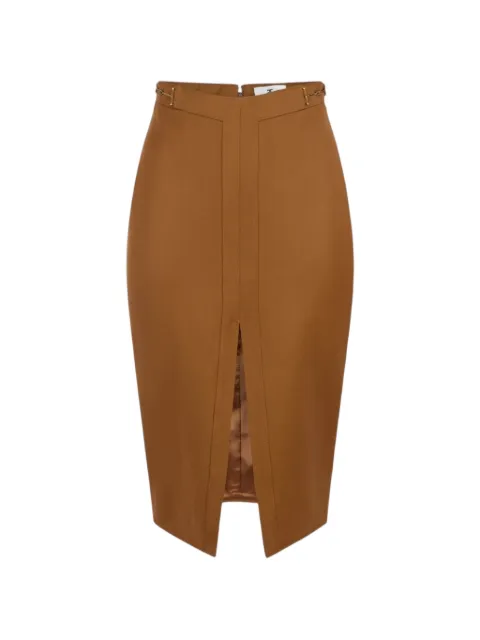 Elisabetta Franchi skirt in gabardine fabric with jewel horsebits