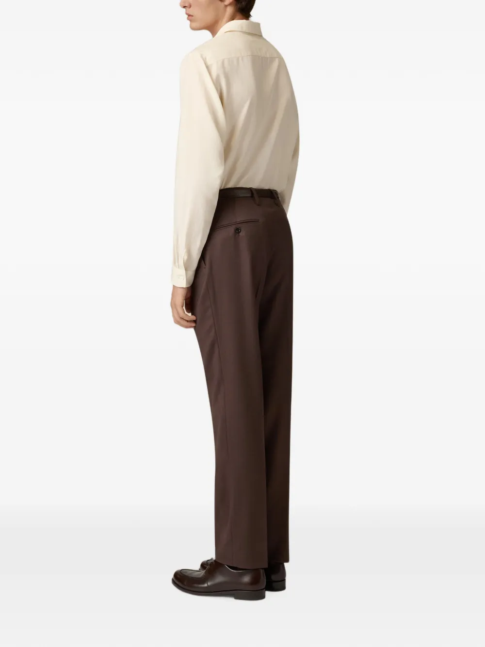 Lardini pleated straight-leg trousers Bruin