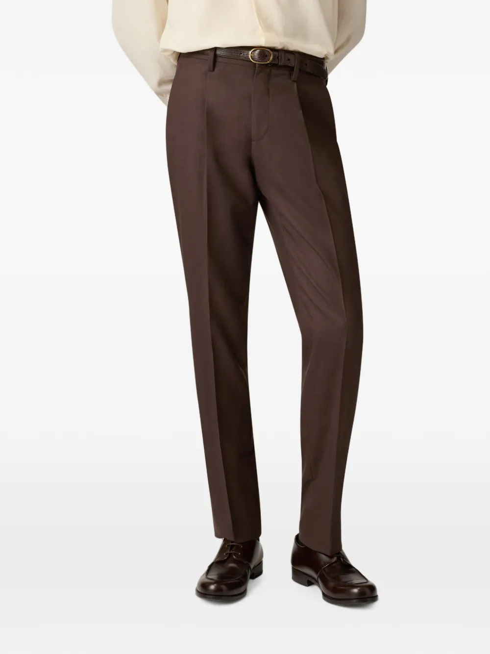 Lardini pleated straight-leg trousers Bruin