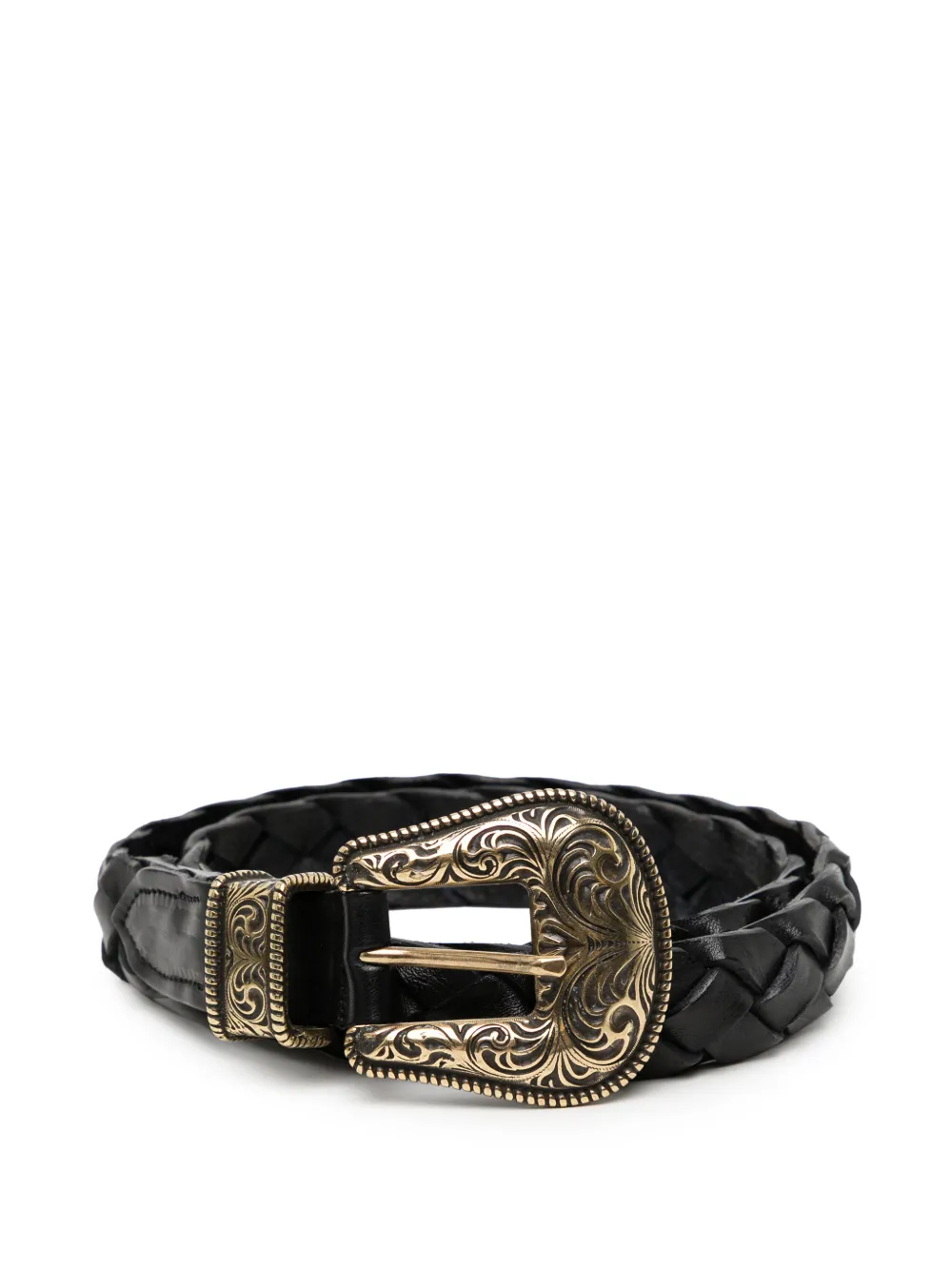 ALBERTO LUTI braided western-style belt - Nero