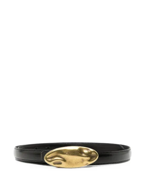 ALBERTO LUTI sculptural-buckle leather belt