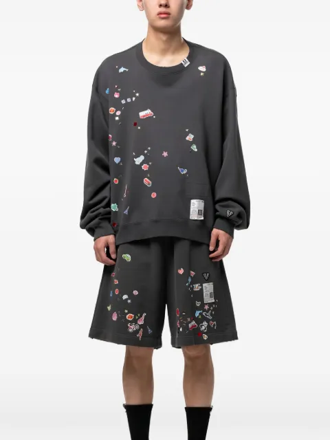 Maison MIHARA YASUHIRO sudadera con stickers estampados